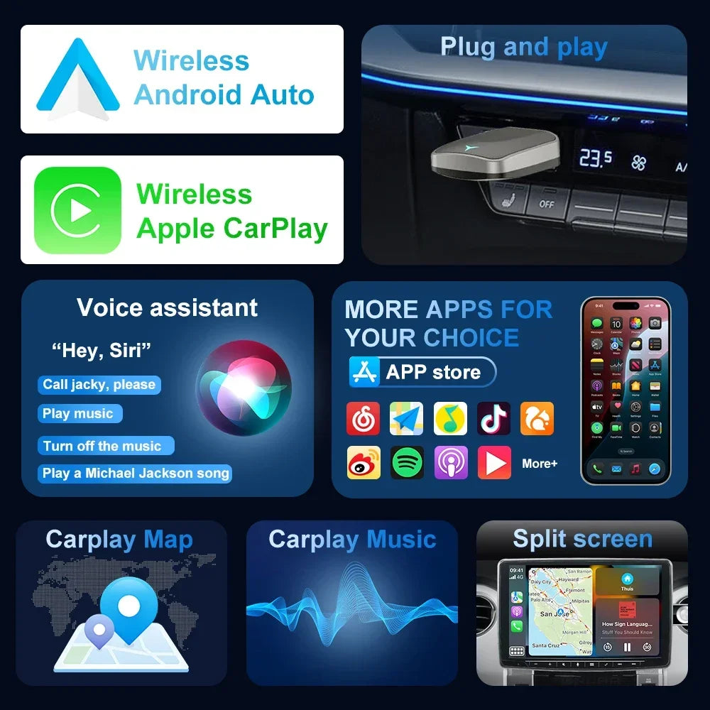 Torque Theory Connect Pro - Wireless CarPlay & Android Auto Adapter